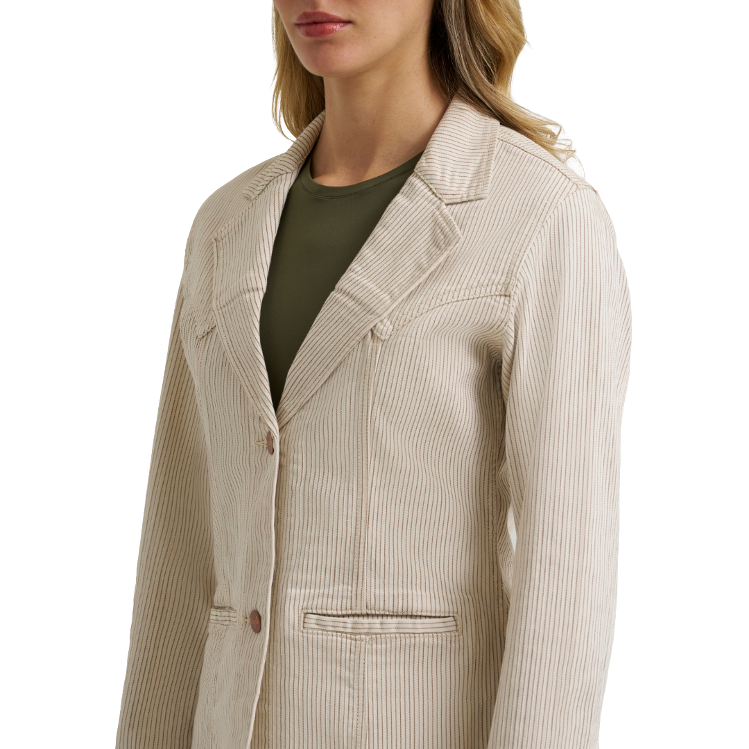 Wrangler Ladies Cream Striped Blazer 112385852