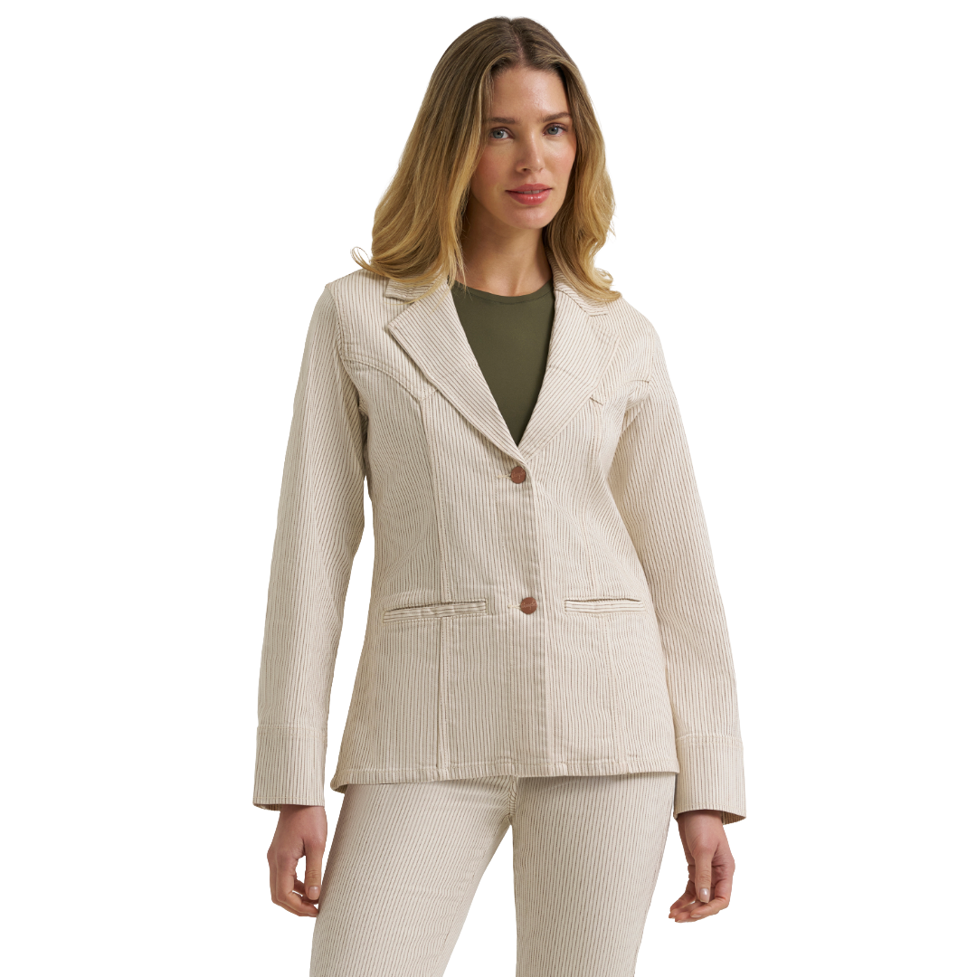 Wrangler Ladies Cream Striped Blazer 112385852
