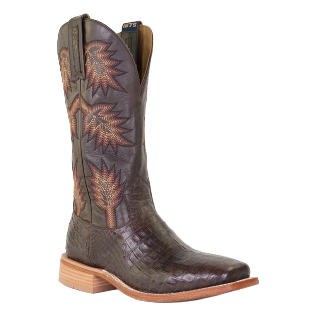 HYER Men's Russel Brown Caiman Leather Western Boot HM11015