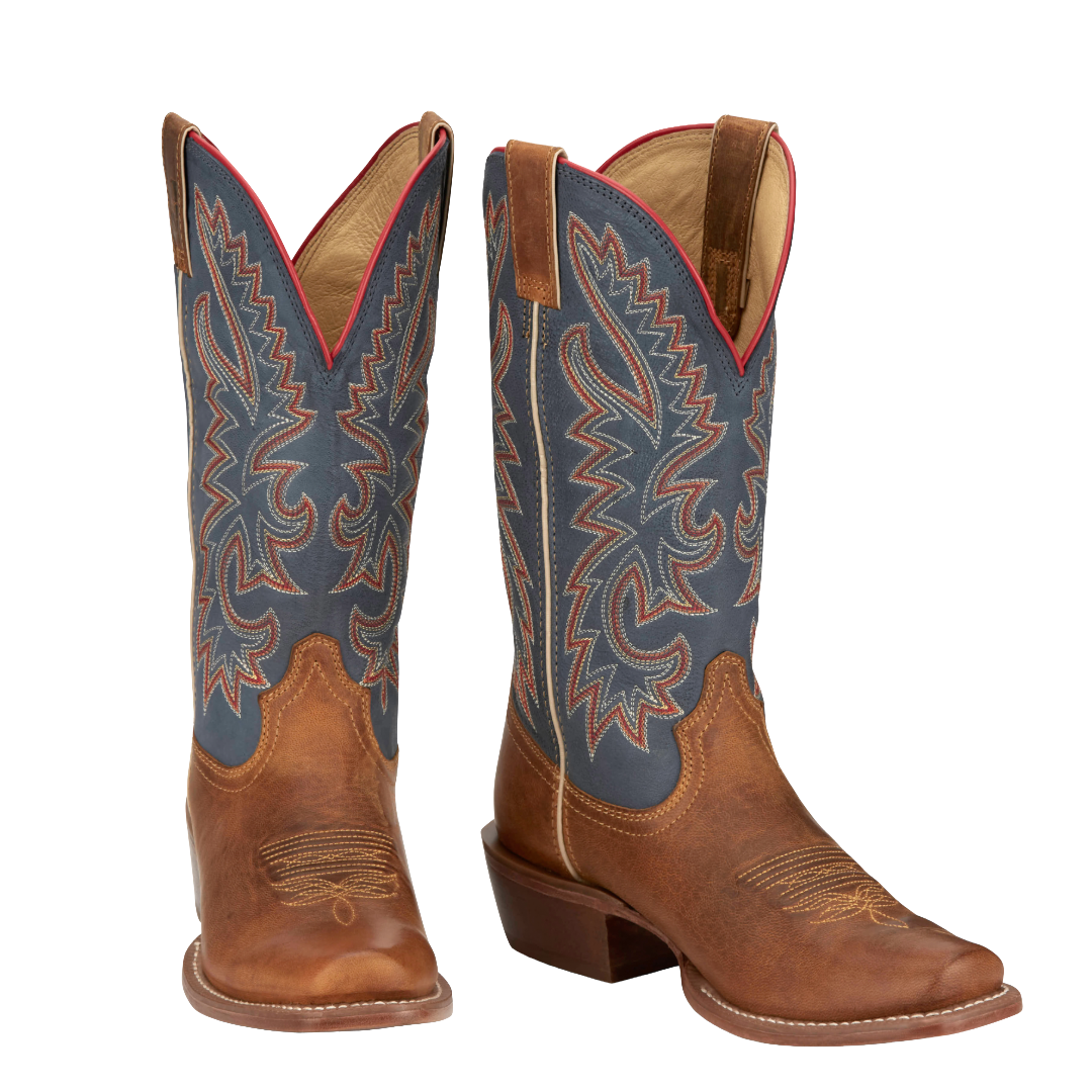 Justin Men's Show Off Oily Tan Medium Square Toe Boot FN7251