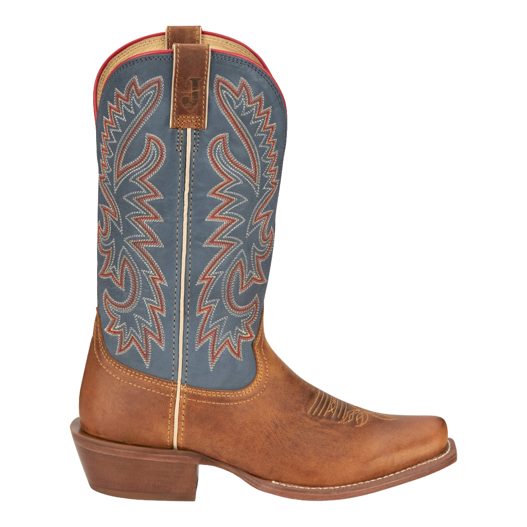 Justin Men's Show Off Oily Tan Medium Square Toe Boot FN7251