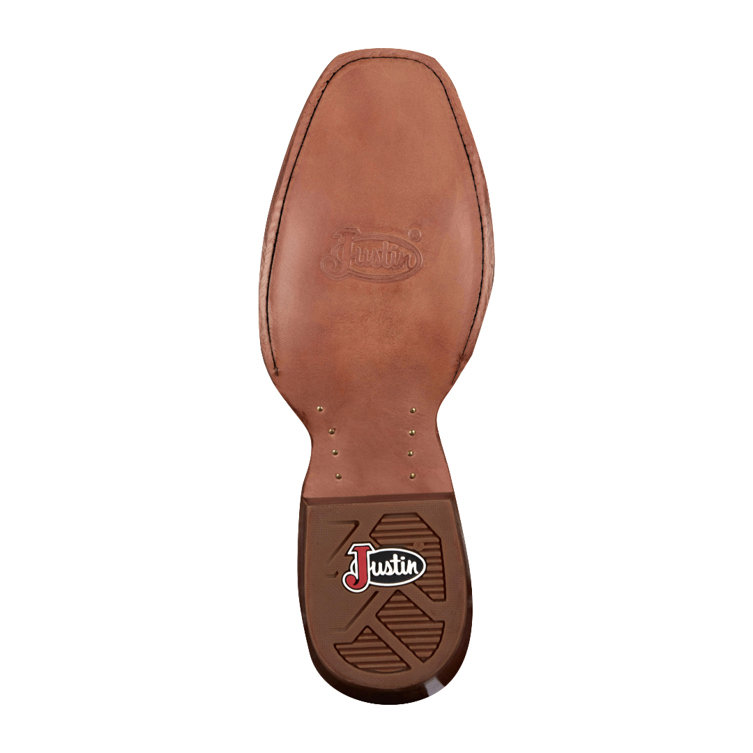 Justin Men's Show Off Oily Tan Medium Square Toe Boot FN7251