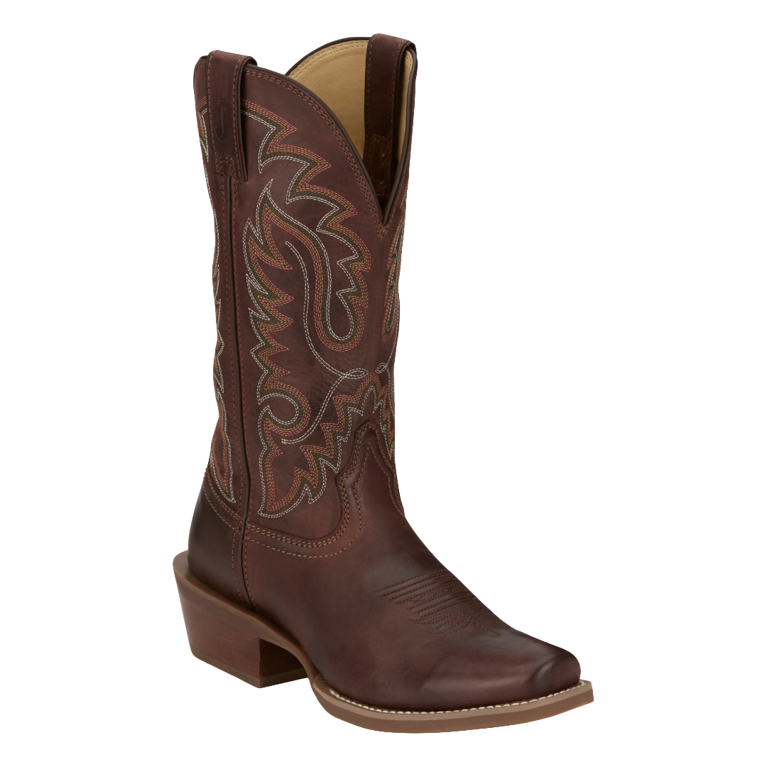 Justin Men's Cowboy Town Bay Brown Goat Leather 13" Western Boot FN7255