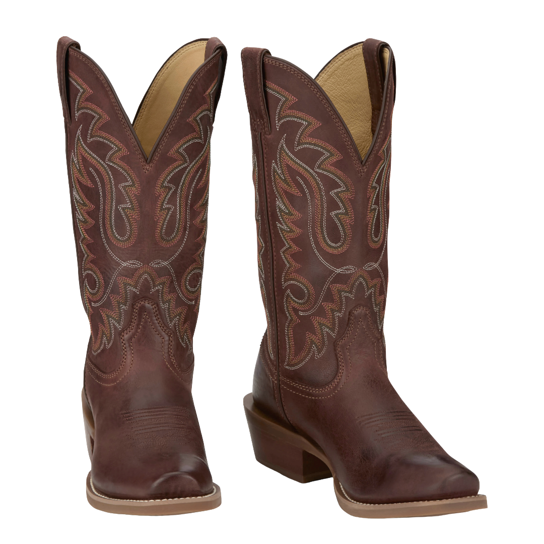Justin Men's Cowboy Town Bay Brown Goat Leather 13" Western Boot FN7255