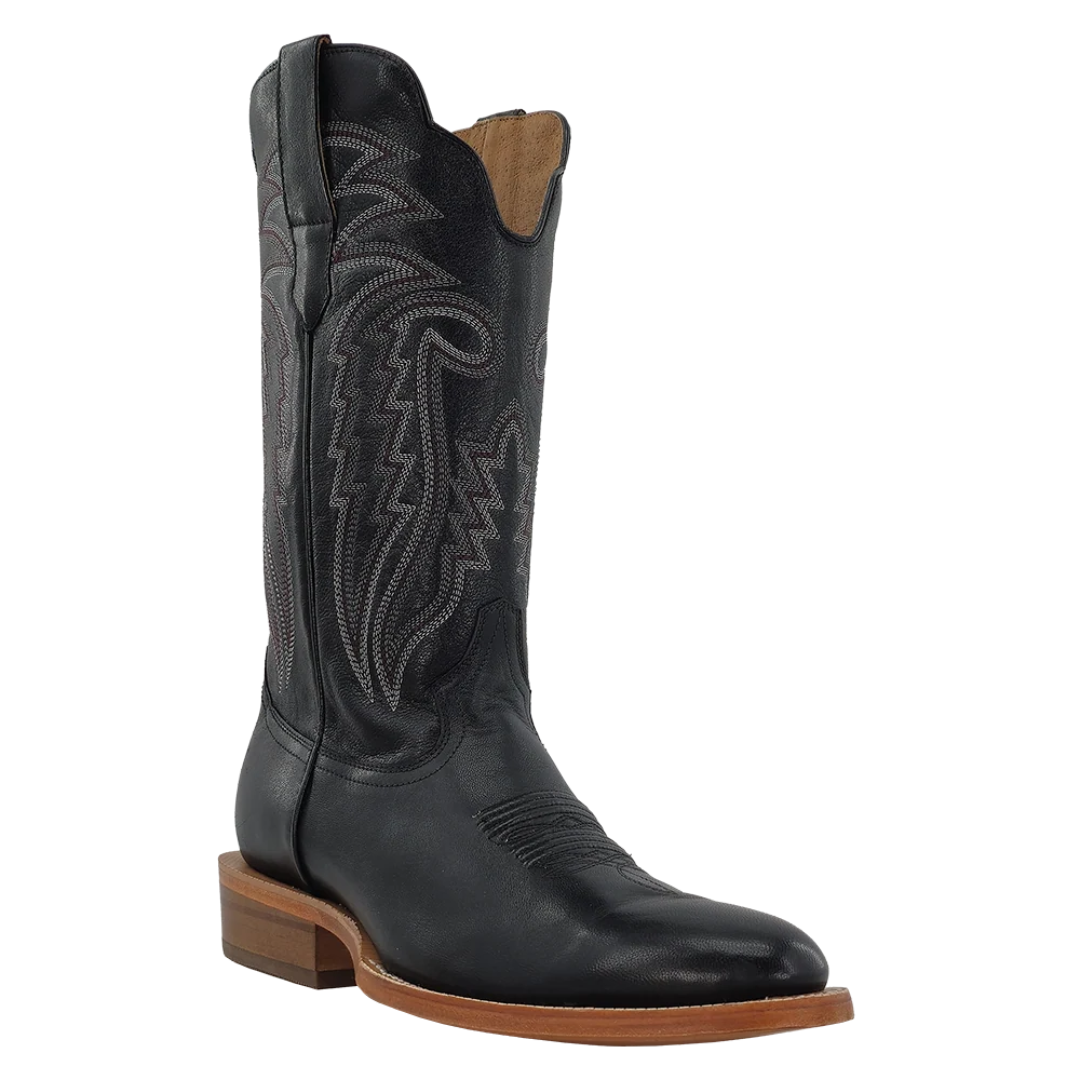 RW Ranch Men's Black Mestizo Goat Leather 13" Western Boot WR0014-3