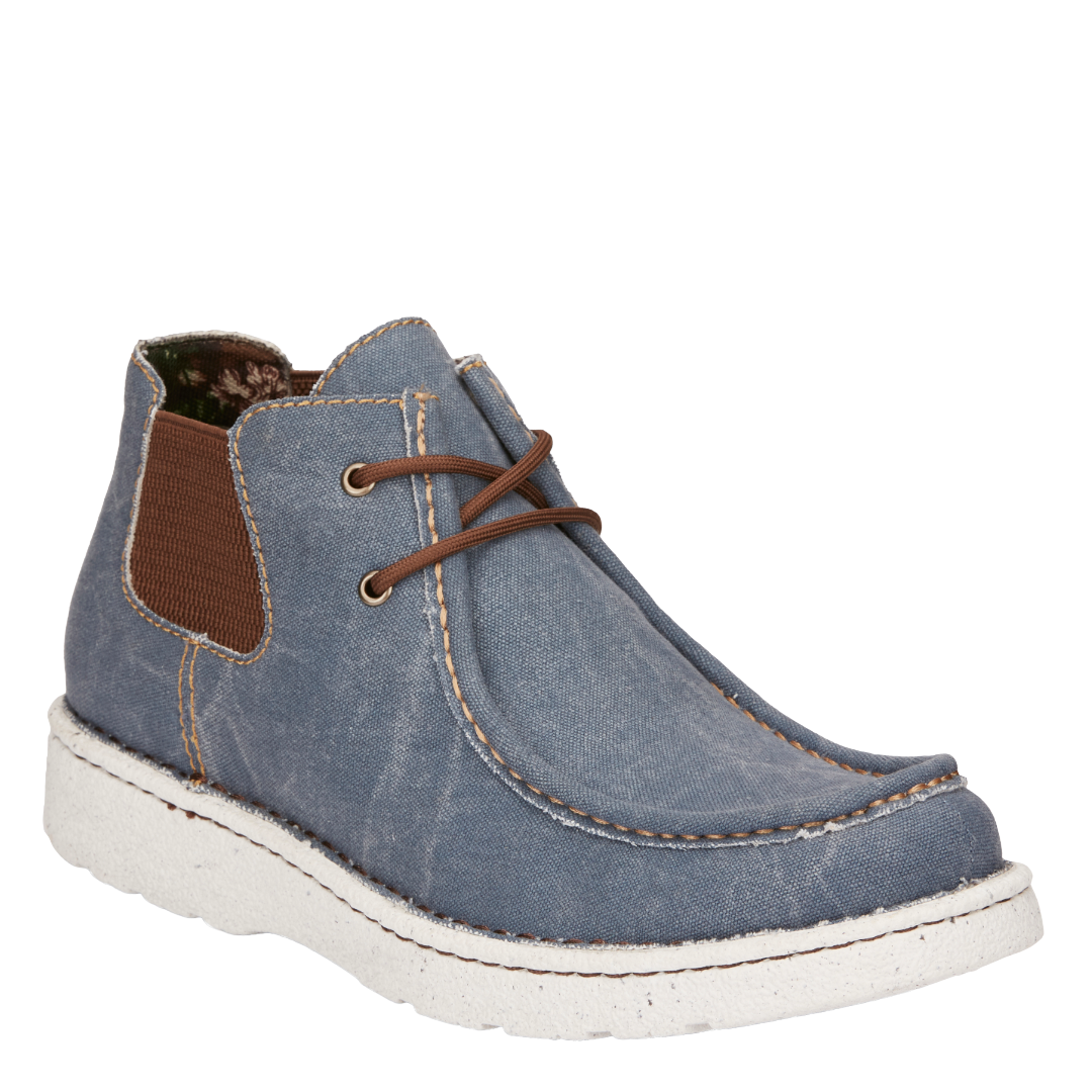Justin Men's Hudson Denim Textile Moc Toe Casual Shoe JM441