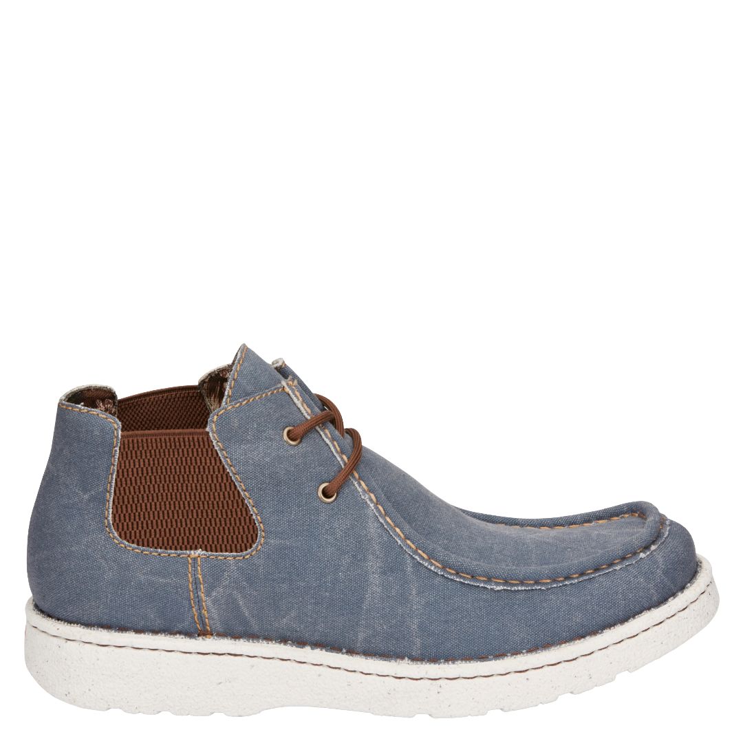Justin Men's Hudson Denim Textile Moc Toe Casual Shoe JM441