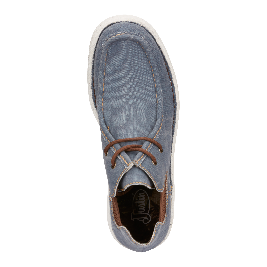 Justin Men's Hudson Denim Textile Moc Toe Casual Shoe JM441