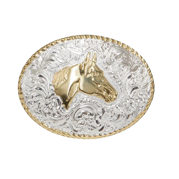 Crumrine® Rope Edge Horse Head Belt Buckle C01576 Crumrine® Rope Edge Horse Head Belt Buckle C01576