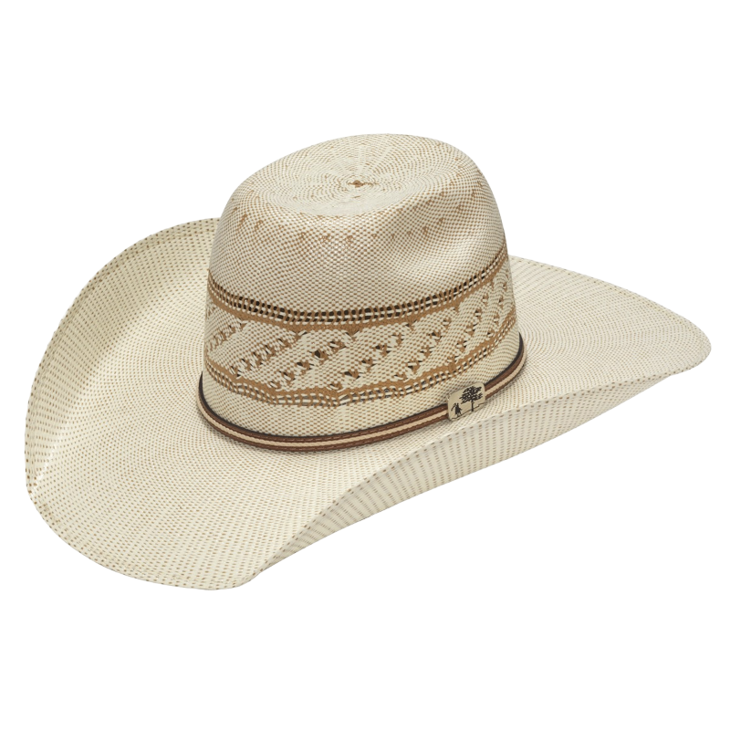 Alamo Unisex Western Fancy Trim Bangora Ivory Straw Hat D52106