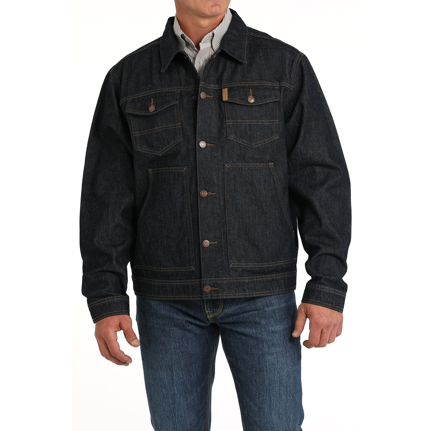 Cinch Men's Indigo Wash Button Down Denim Jacket MWJ1905001