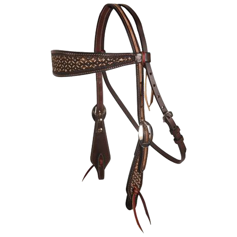 Load image into Gallery viewer, Professional&amp;#39;s Choice Chocolate Confection Browband Headstall
