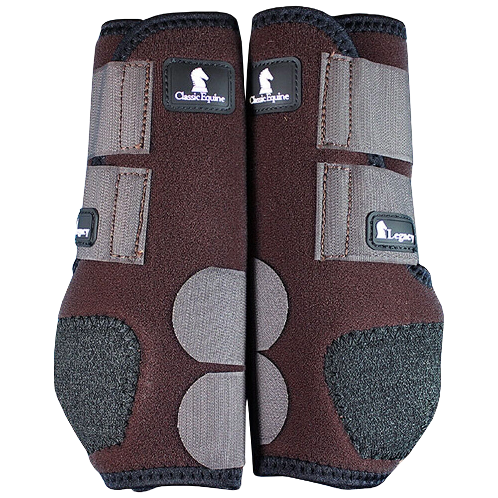 Classic Equine Legacy Protective Boot 2pack Front Chocolate Medium