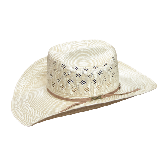 American Hat Co. Rancher Cream & Brown Straw Hat 7800-2CWHIS