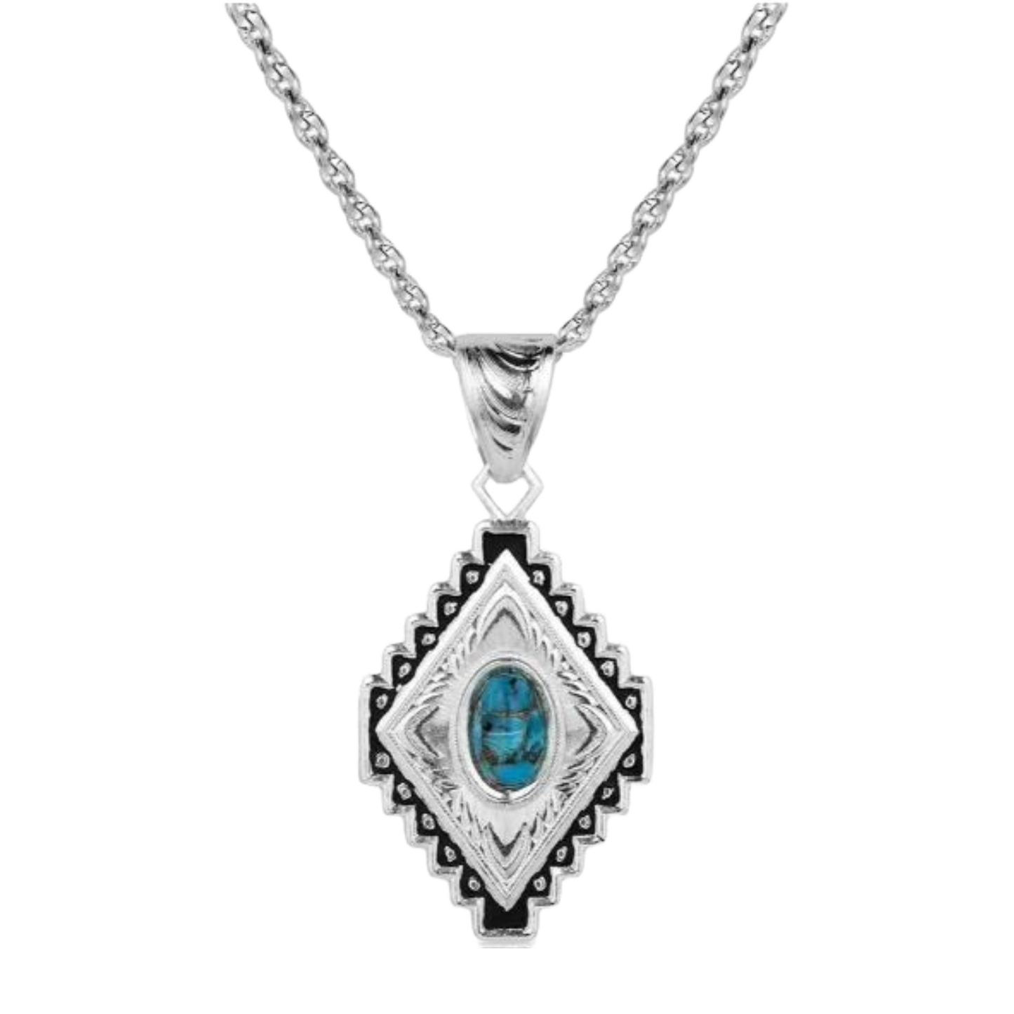 Montana Silversmith Ladies Diamond Of The West Turquoise Necklace NC5661