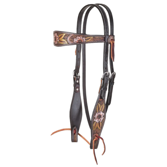 Load image into Gallery viewer, Circle Y Dogwood Flower Browband Headstall
