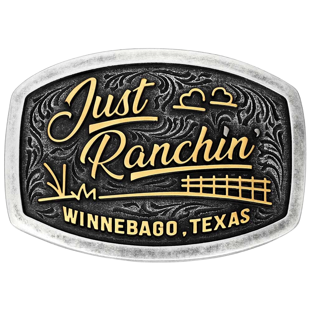 Montana Silversmiths Dale Brisby Texas Homestead Belt Buckle A1043DB