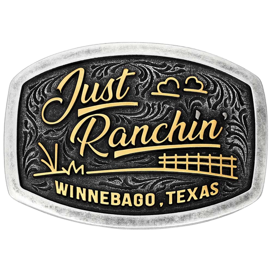 Montana Silversmiths Dale Brisby Texas Homestead Belt Buckle A1043DB