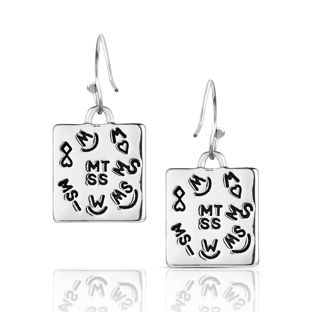 Montana Silversmiths Ladies Ranch Horse Floral Earrings ER6464 - Wild West Boot Store