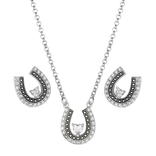 Montana Silversmiths Lovely & Lucky Horseshoe Jewelry Set JS6307