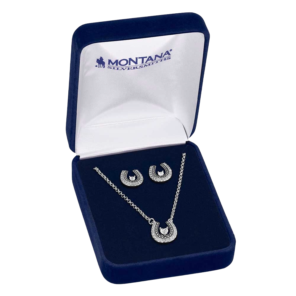Montana Silversmiths Lovely & Lucky Horseshoe Jewelry Set JS6307