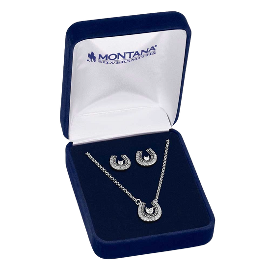 Montana Silversmiths Lovely & Lucky Horseshoe Jewelry Set JS6307