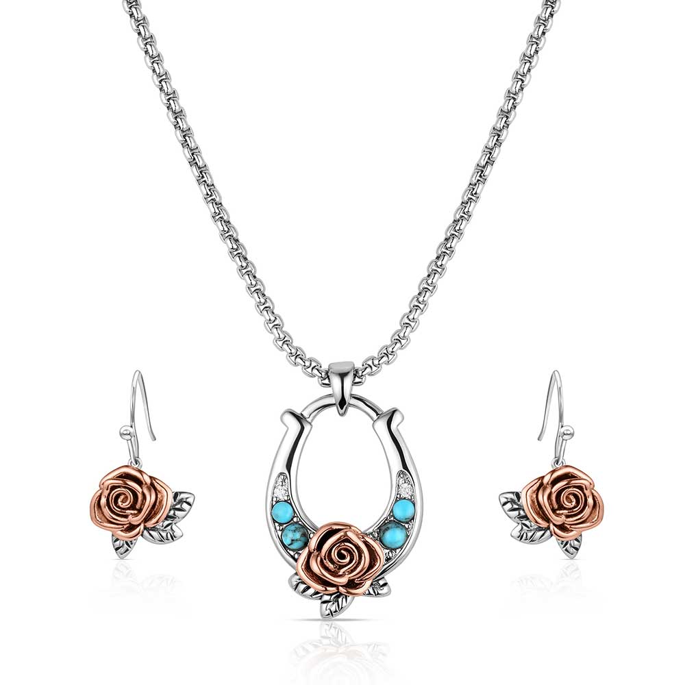 Montana Silversmiths Ride For The Roses Jewelry Set JS6469 - Wild West Boot Store