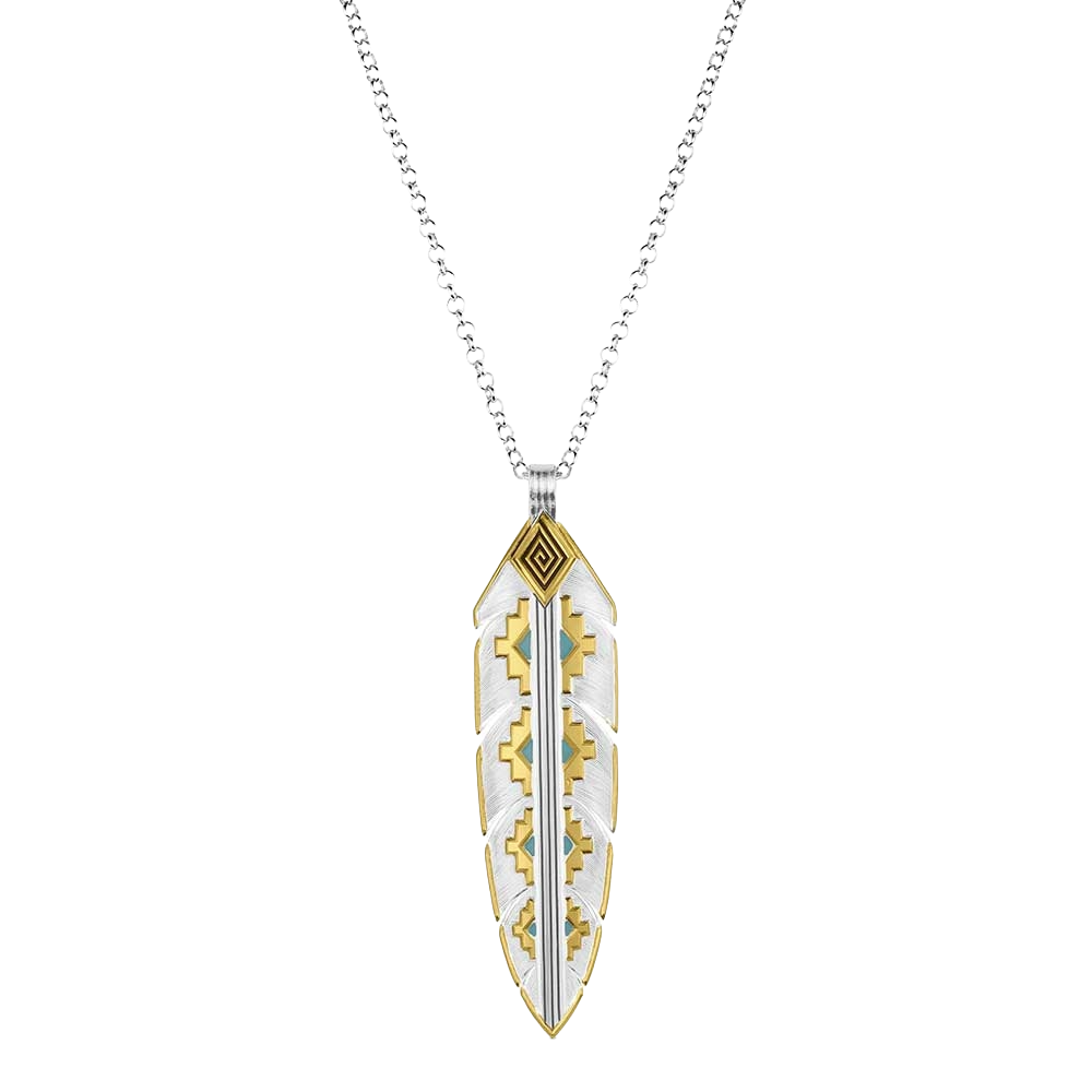 Montana Silversmiths Painted Sky Feather Necklace NC6154