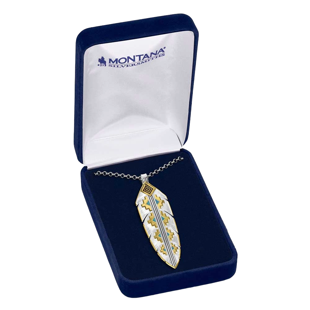 Montana Silversmiths Painted Sky Feather Necklace NC6154