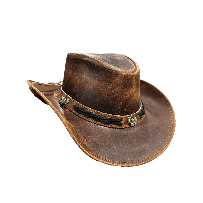 Amer-I-Mex Rough Finish Radish Brown Leather Hat 886-RADBRN