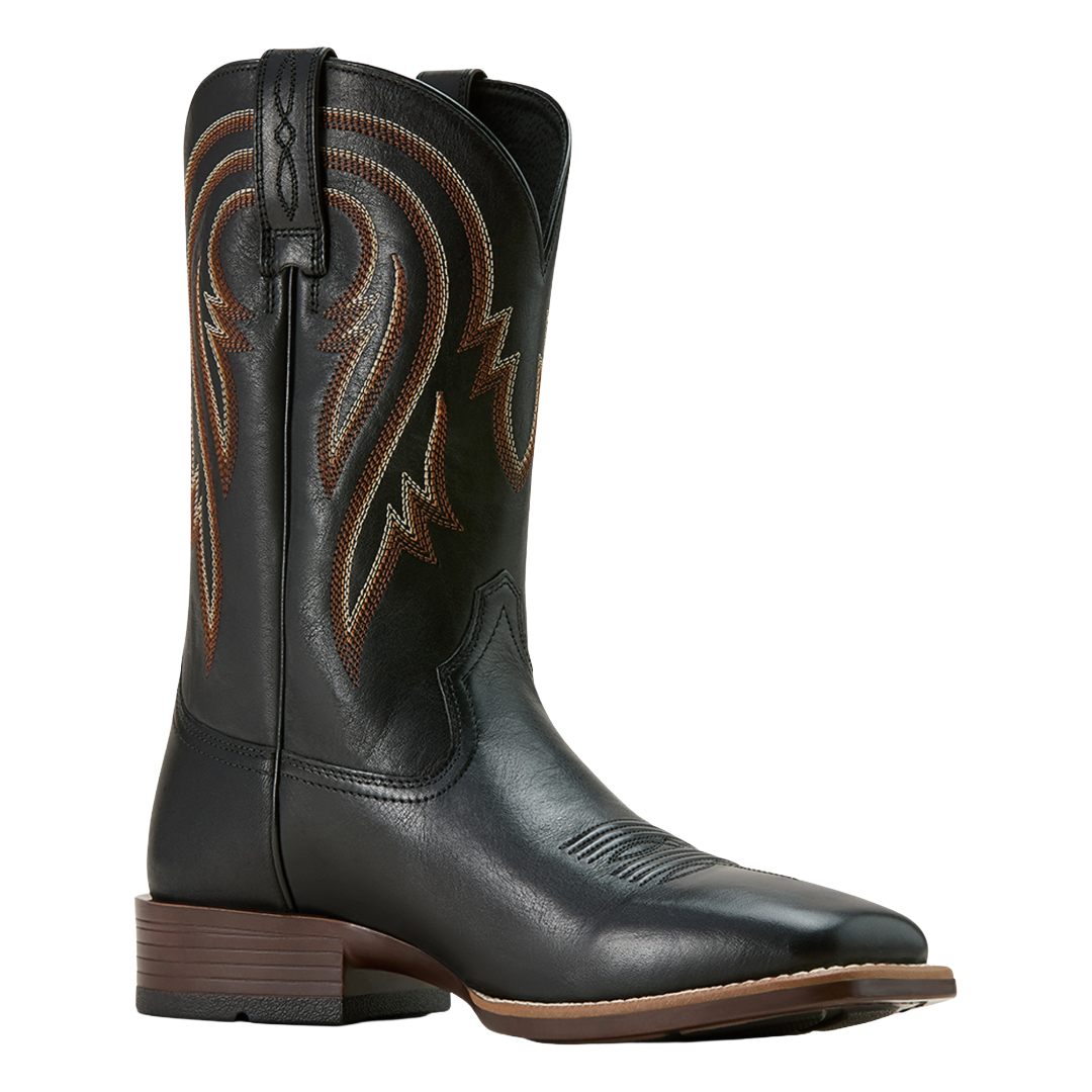 Ariat Men's Plano Supple Black Square Toe Cowboy Boot 10061195