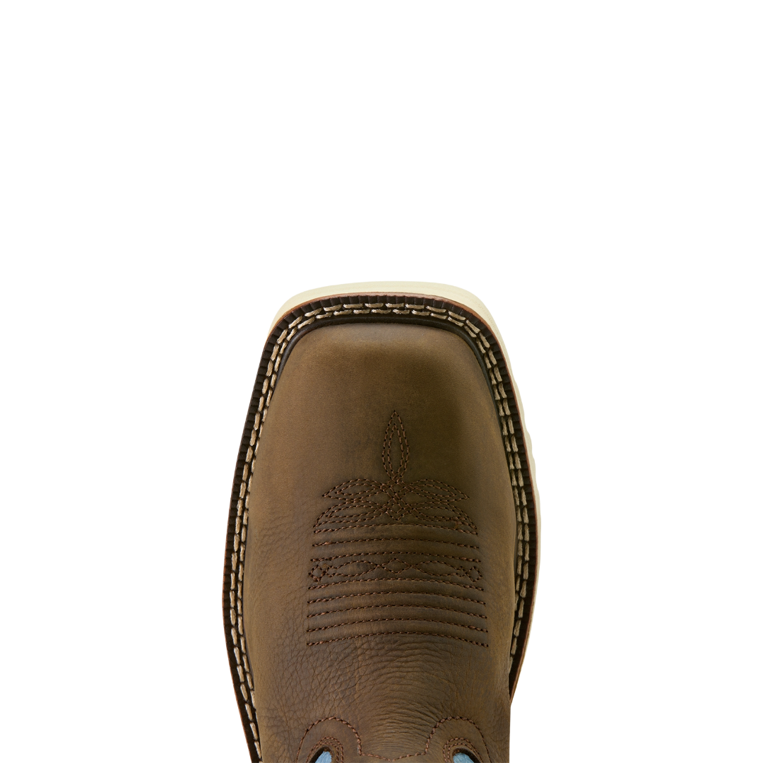 Ariat Ladies Activator Waterproof Dark Brown Wide Square Toe Work Boot 10063855