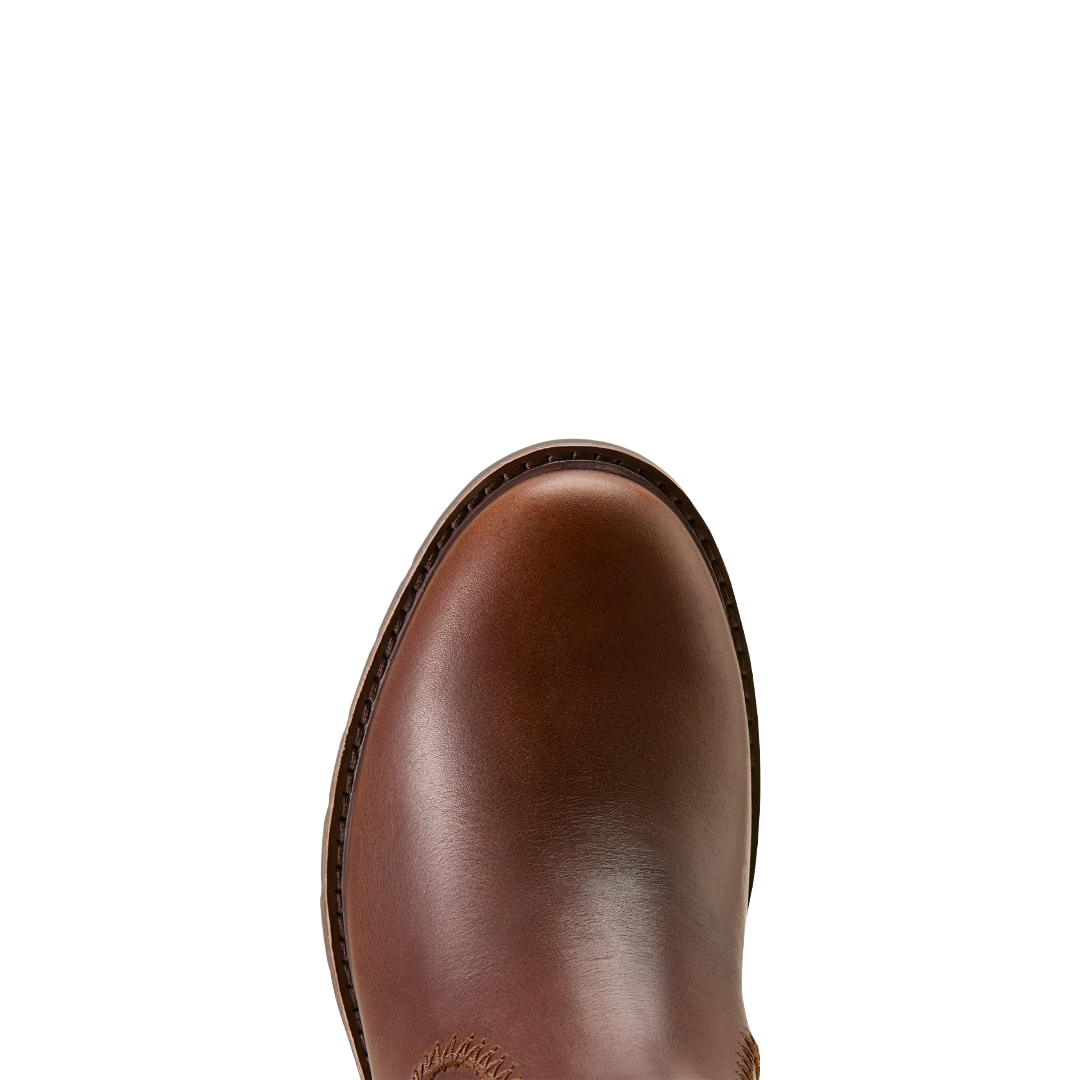 Ariat Ladies Wexford Whip Stitch Cognac Chelsea Round Toe Boots 10074226