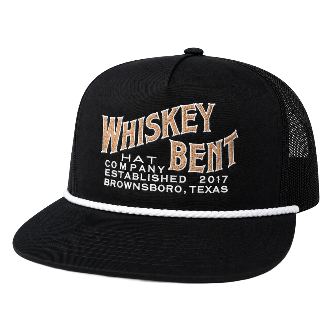 Whiskey Bent Men's The Bozeman Black Trucker Cap BOZEBK