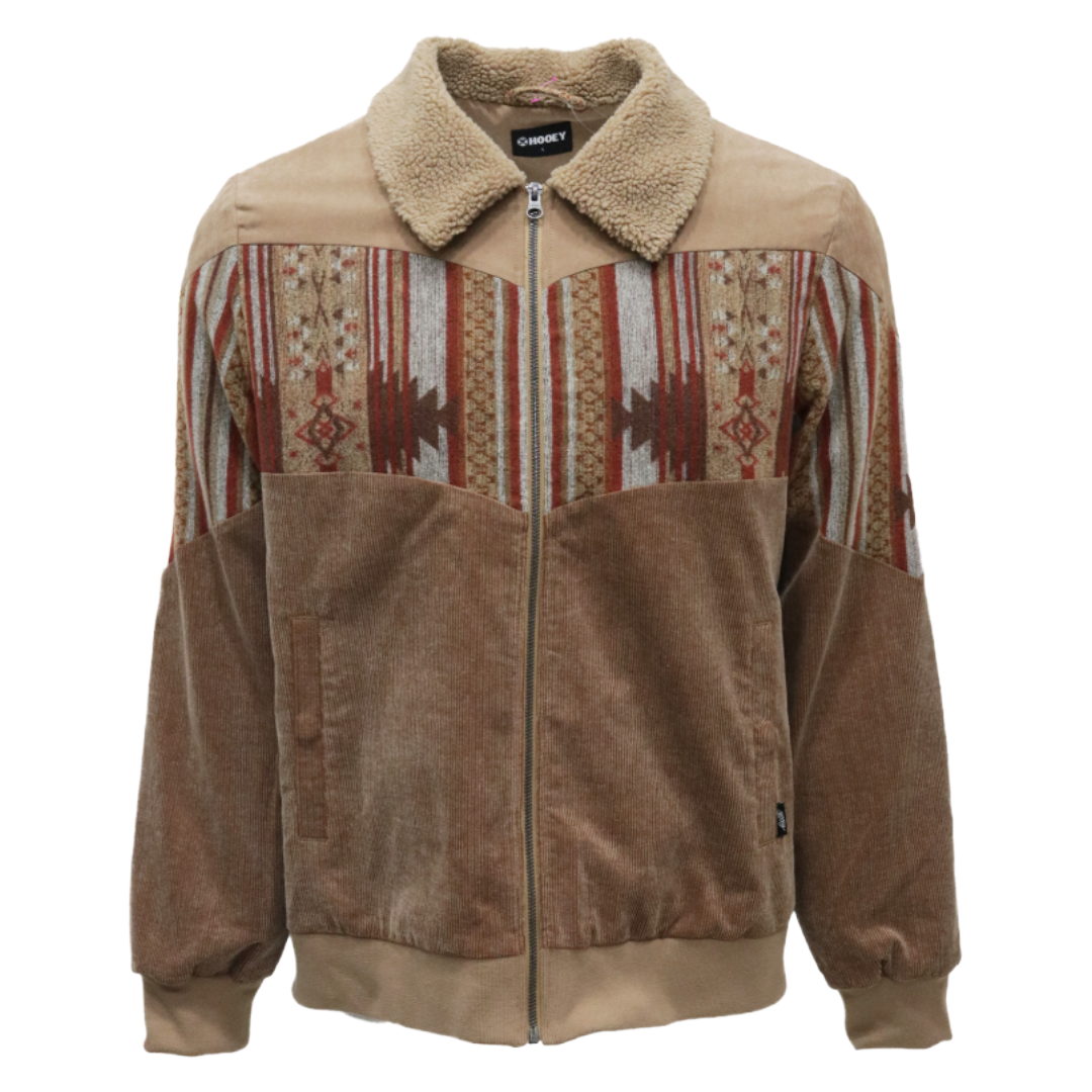 Hooey Men's Tan Suede Serape Pattern Jacket HJ2601TN