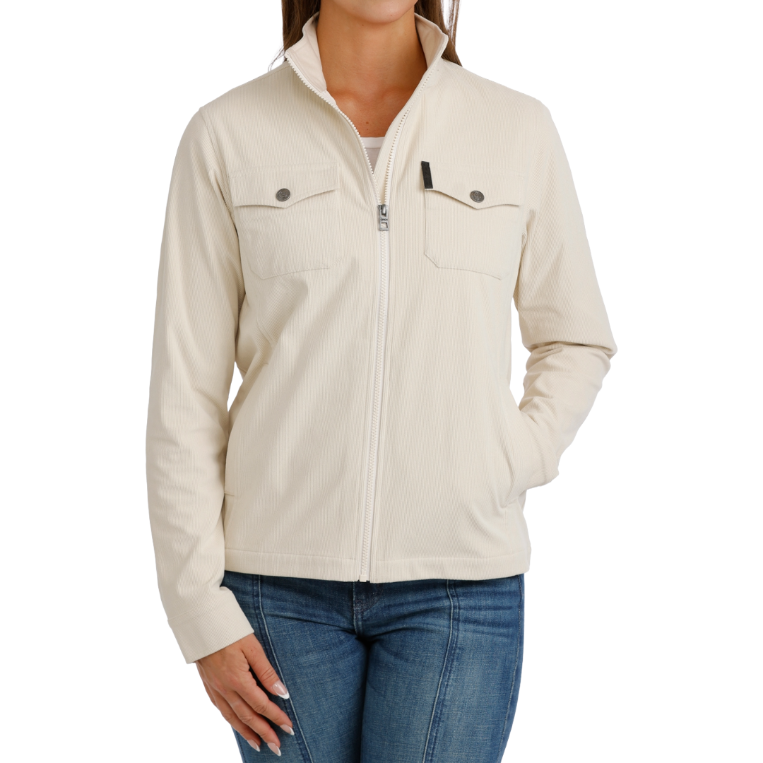 Cinch Ladies Cream Corduroy Shirt Jacket MAJ9904003