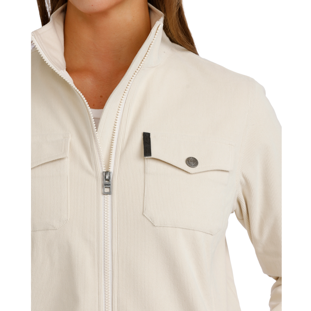Cinch Ladies Cream Corduroy Shirt Jacket MAJ9904003