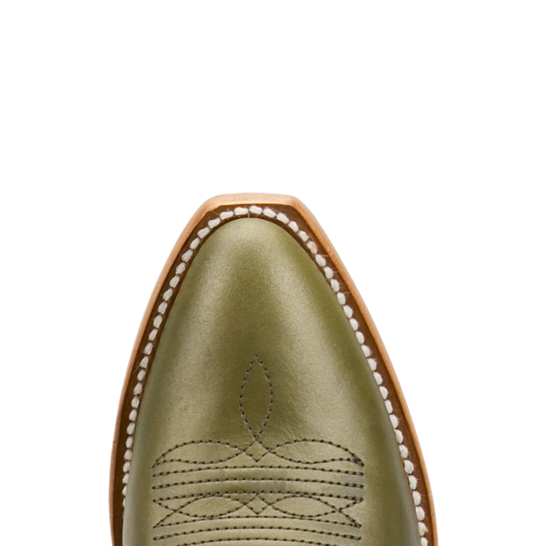 Justin Ladies ADA Green Leather Pointed Toe Tall Western Boot VN4482L