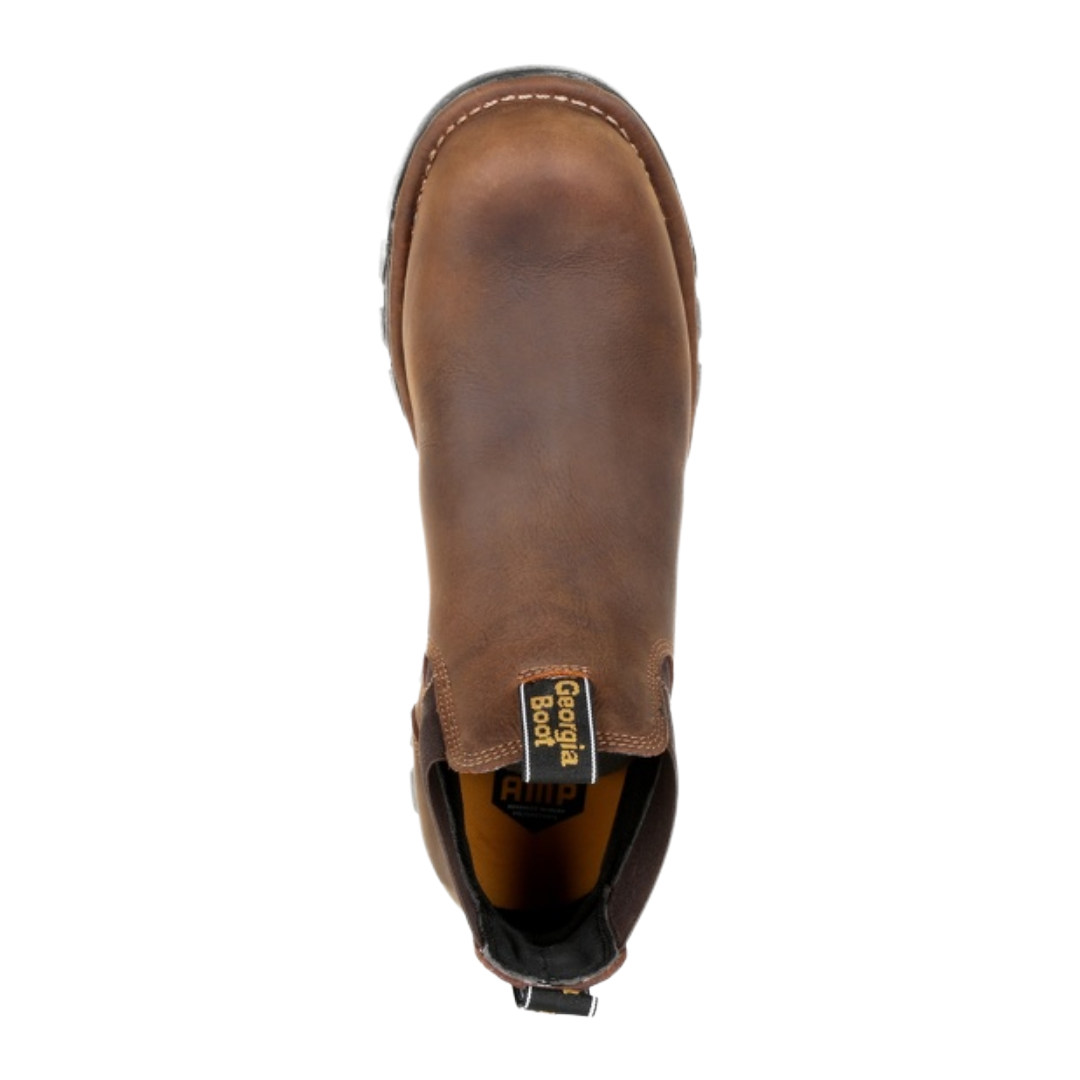 Georgia Boot Men's Eagle One 4" Brown Waterproof Chelsea Work Boot GB00315