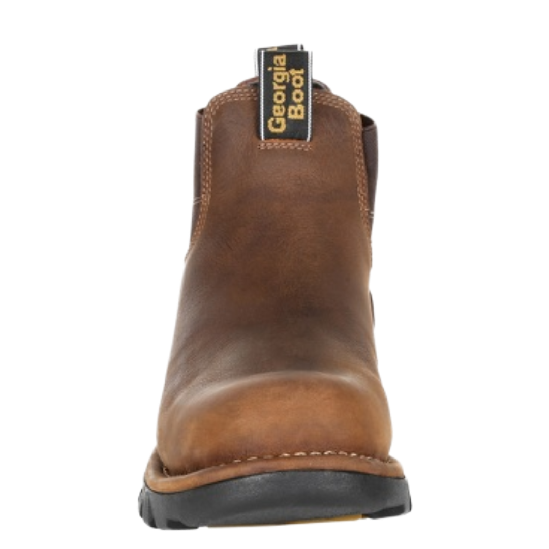 Georgia Boot Men's Eagle One 4" Brown Waterproof Chelsea Work Boot GB00315