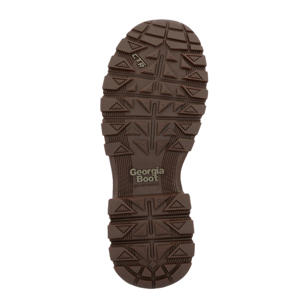 Georgia Boot Ladies Eagle Trail Brown Waterproof Alloy Toe Chelsea Work Boot GB00725