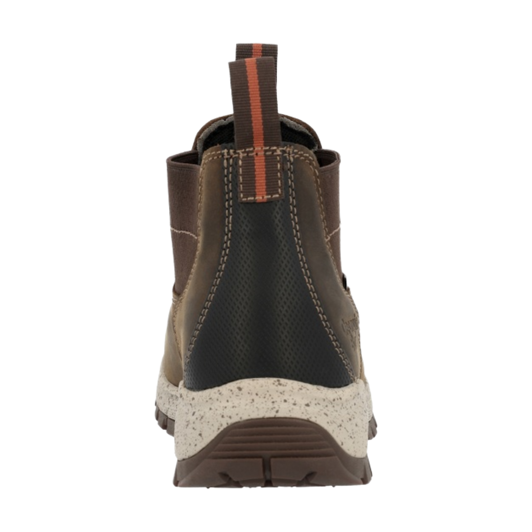 Georgia Boot Ladies Eagle Trail Brown Waterproof Alloy Toe Chelsea Work Boot GB00725
