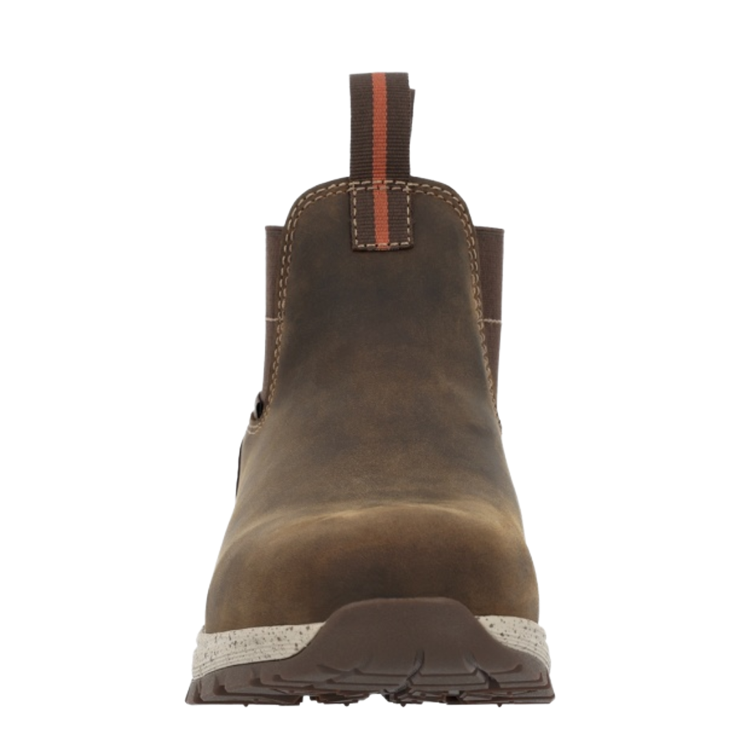 Georgia Boot Ladies Eagle Trail Brown Waterproof Alloy Toe Chelsea Work Boot GB00725