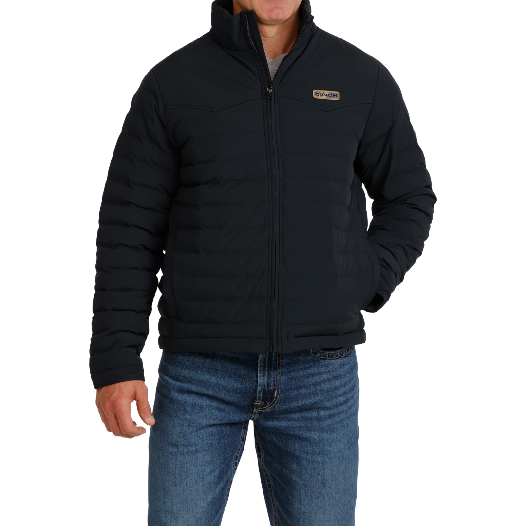 Cinch Men's Black Quilted Puffer Zip Jacket MWJ1954001