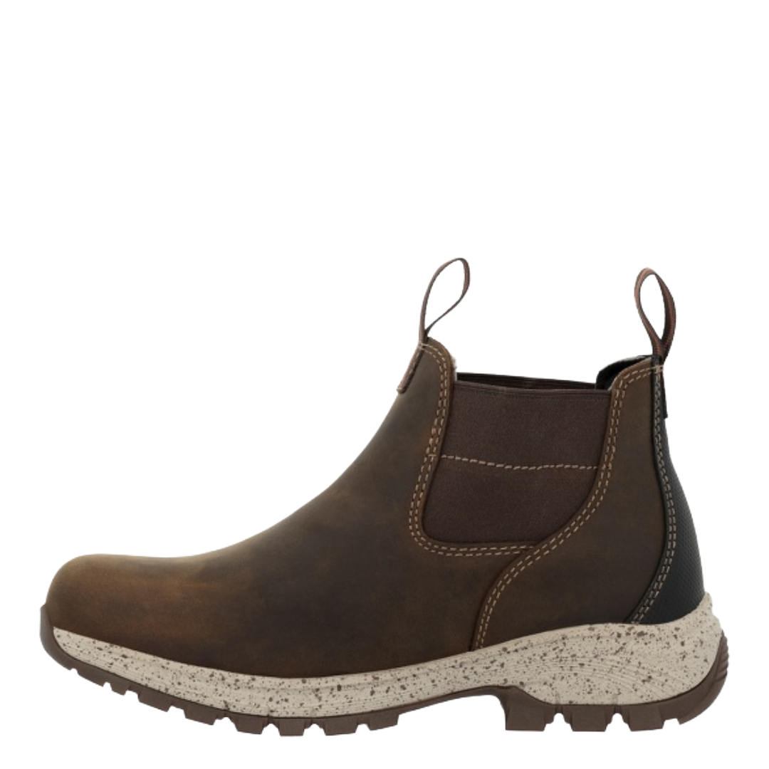 Georgia Boot Ladies Eagle Trail Brown Waterproof Alloy Toe Chelsea Work Boot GB00725