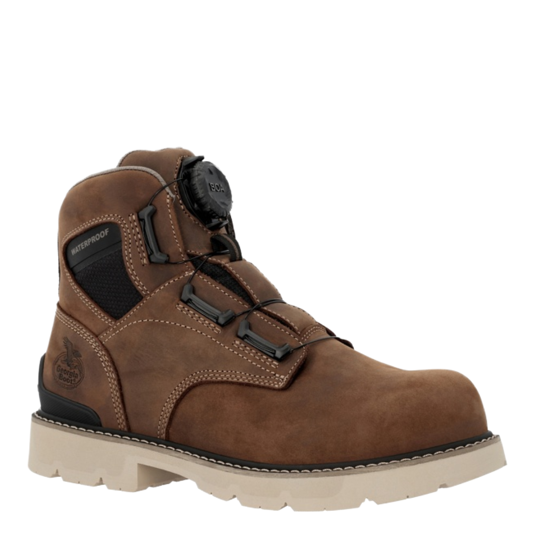 Georgia Boot Men's Carbon Flex 6" Brown BOA Carbon Toe Work Boot GB00757
