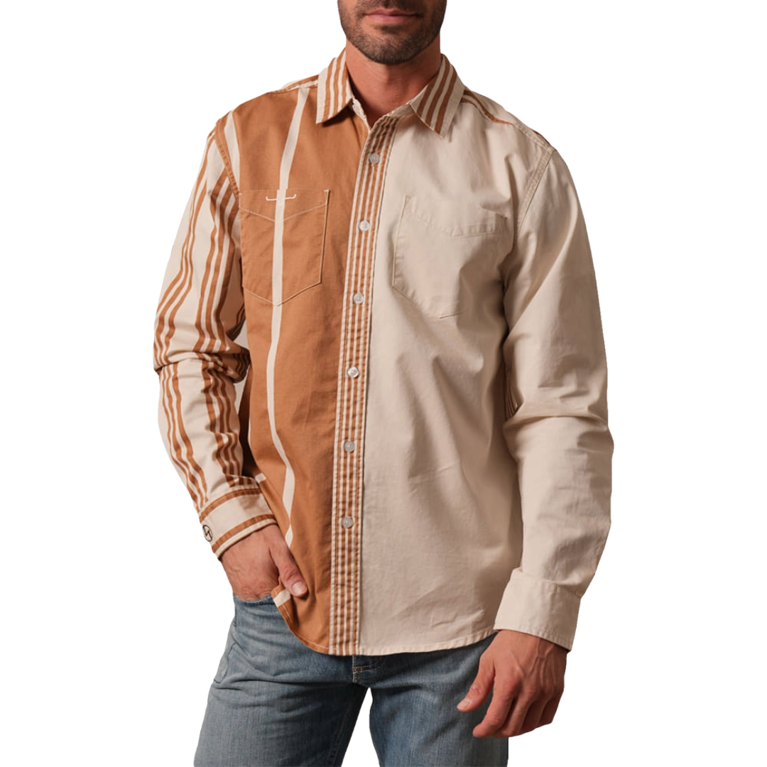 Kimes Ranch Men's ZT 1 Arm Bandit Khaki Button Down Shirt MDS0000045-BE003