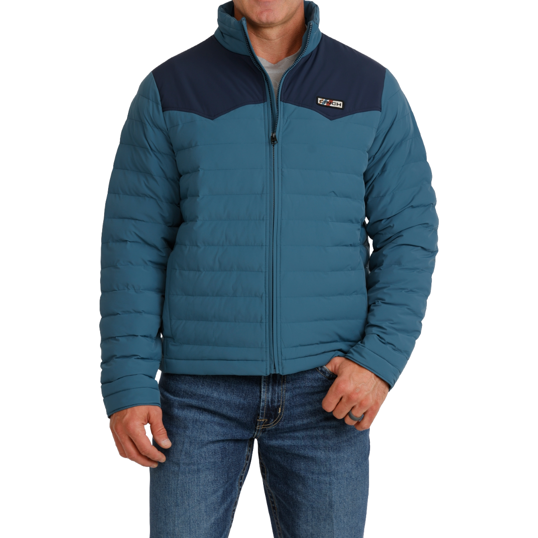 Cinch Men's Blue Quilted Puffer Zip Jacket MWJ1954002