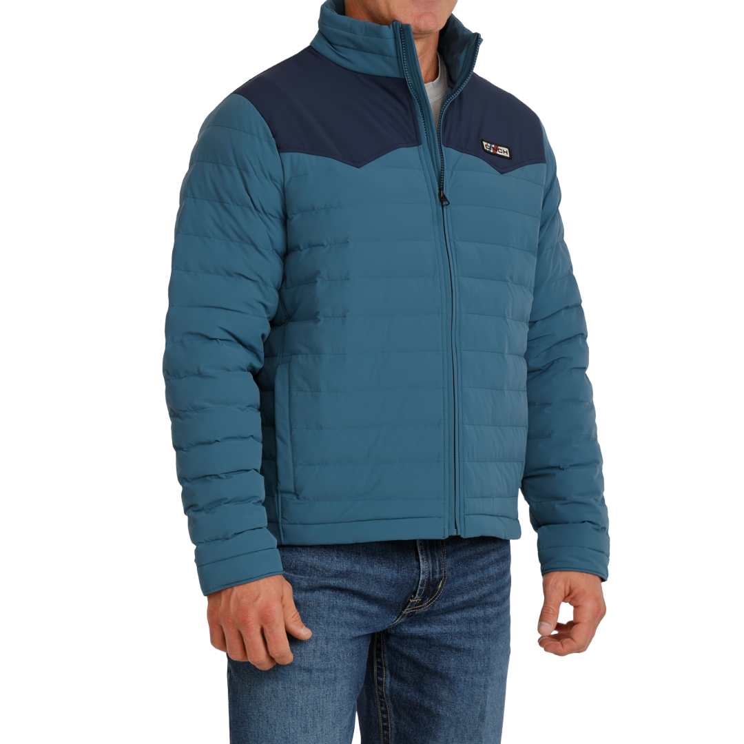 Cinch Men's Blue Quilted Puffer Zip Jacket MWJ1954002