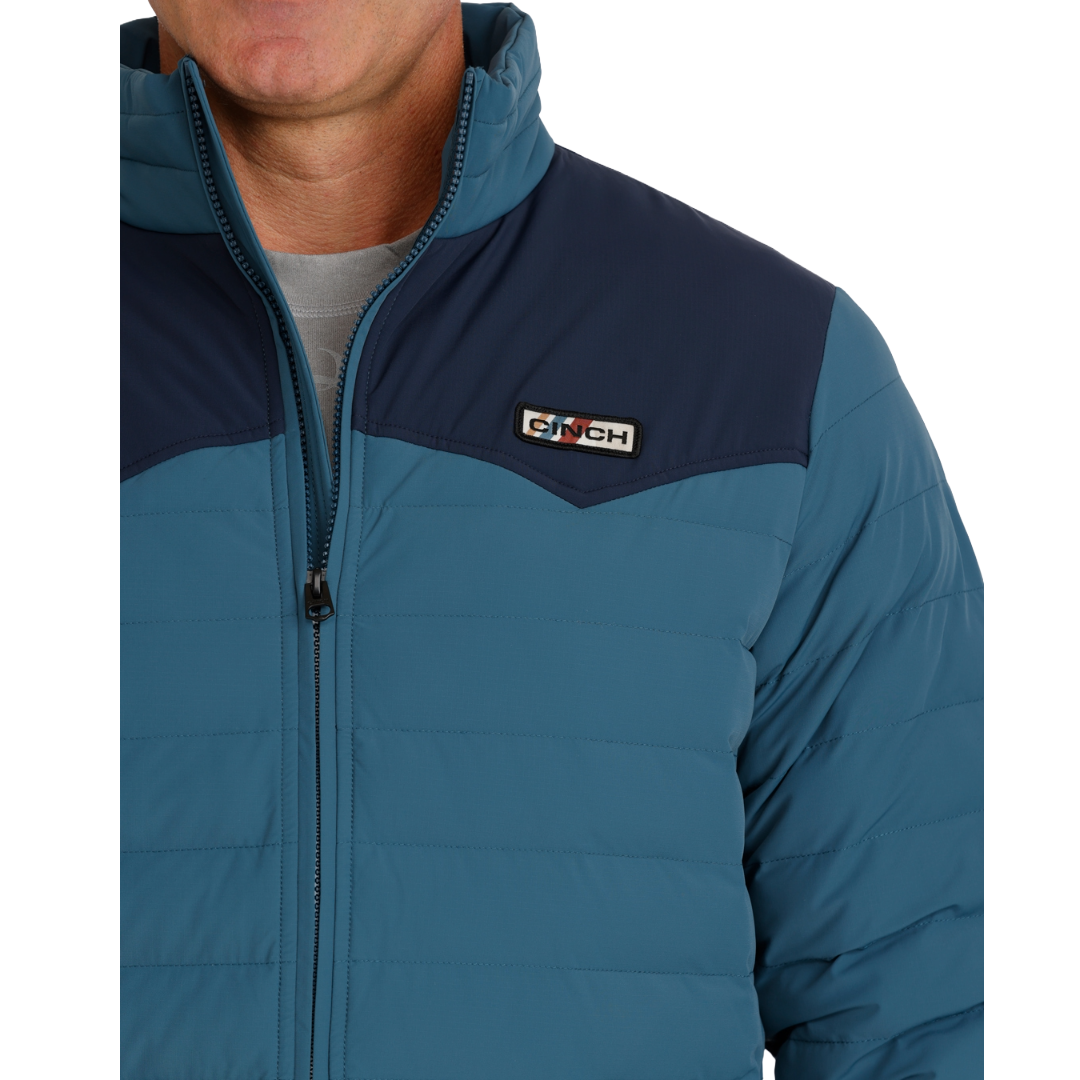 Cinch Men's Blue Quilted Puffer Zip Jacket MWJ1954002